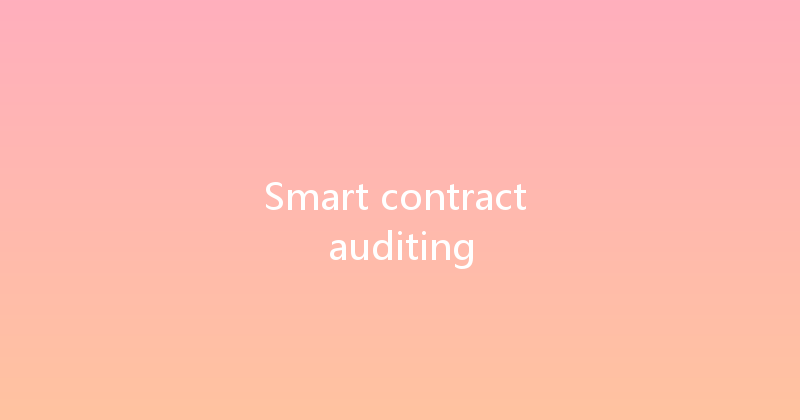 Smart contract auditing 