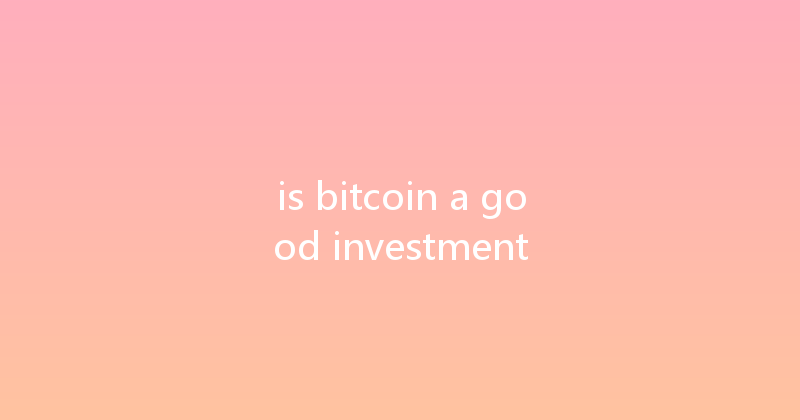 is bitcoin a good investment 