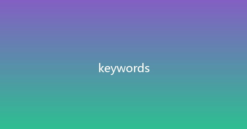 keywords 